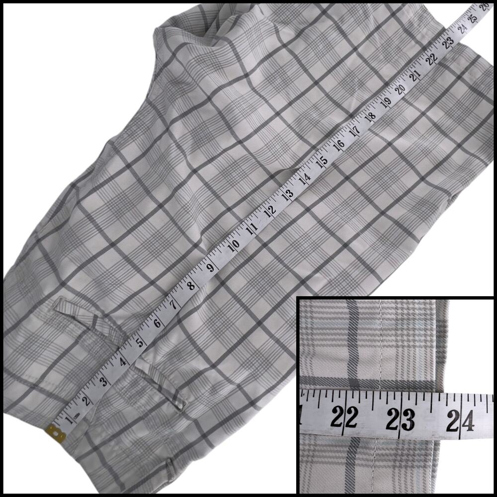 Quicksilver Estilo Plaid Shorts Chino Relaxed Grey Plaid Size 40 - Picture 14 of 15